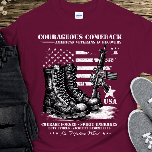 Recovery T-Shirt | Inspiring Sobriety | Courageous Comeback