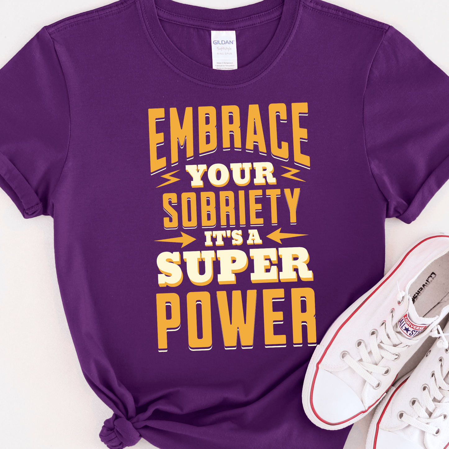 Recovery T-Shirt | Inspiring Sobriety |  Embrace Your Sobriety SuperPower