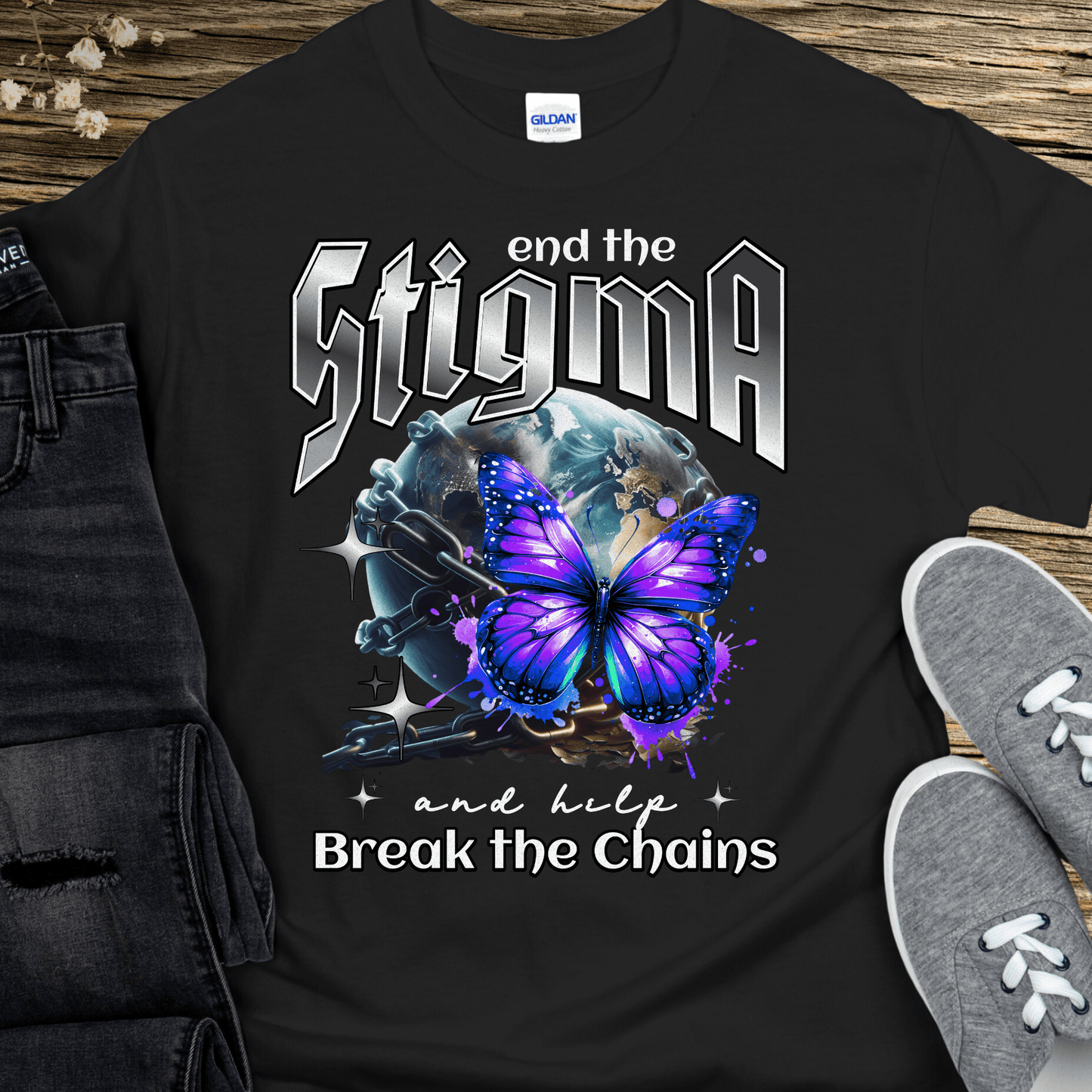 Recovery T-Shirt | Inspiring Sobriety |  End The Stigma Butterfly