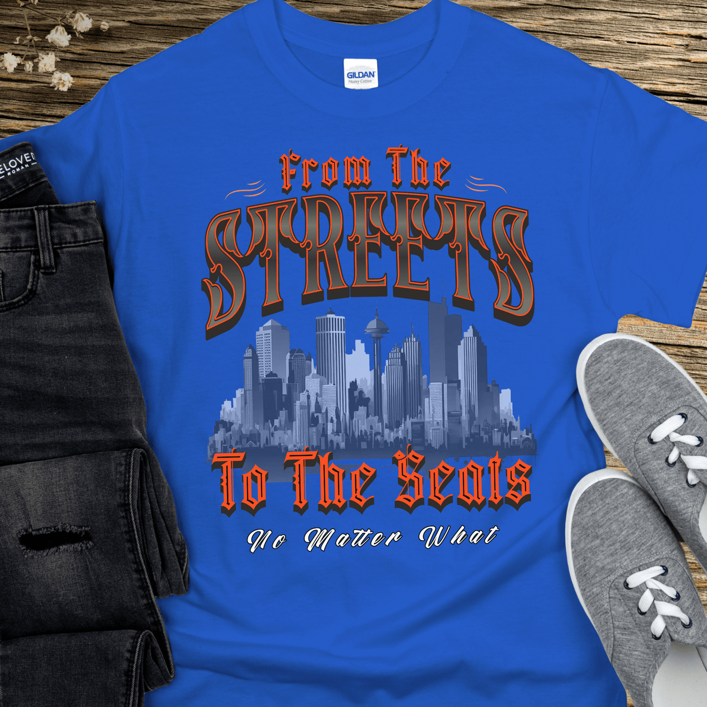 Recovery T-Shirt | Inspiring Sobriety |  From The Streets To The Seats (Orange)