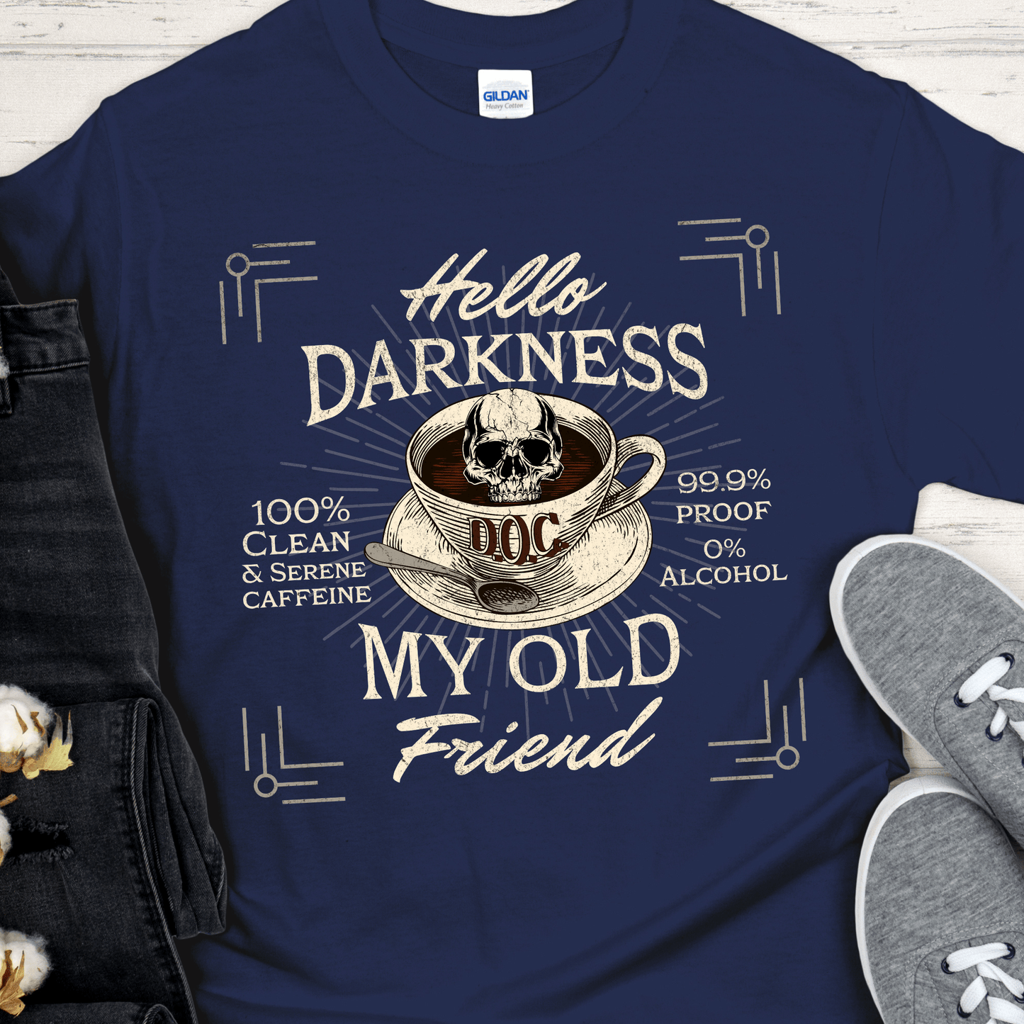 Recovery T-Shirt | Inspiring Sobriety | Hello Darkness My Old Friend