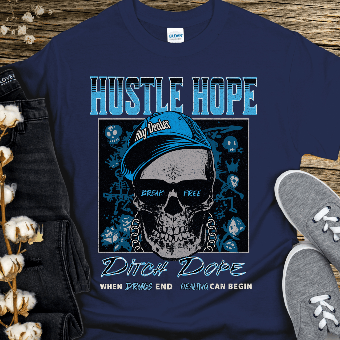 Recovery T-Shirt | Inspiring Sobriety |  Hustle Hope, Ditch Dope
