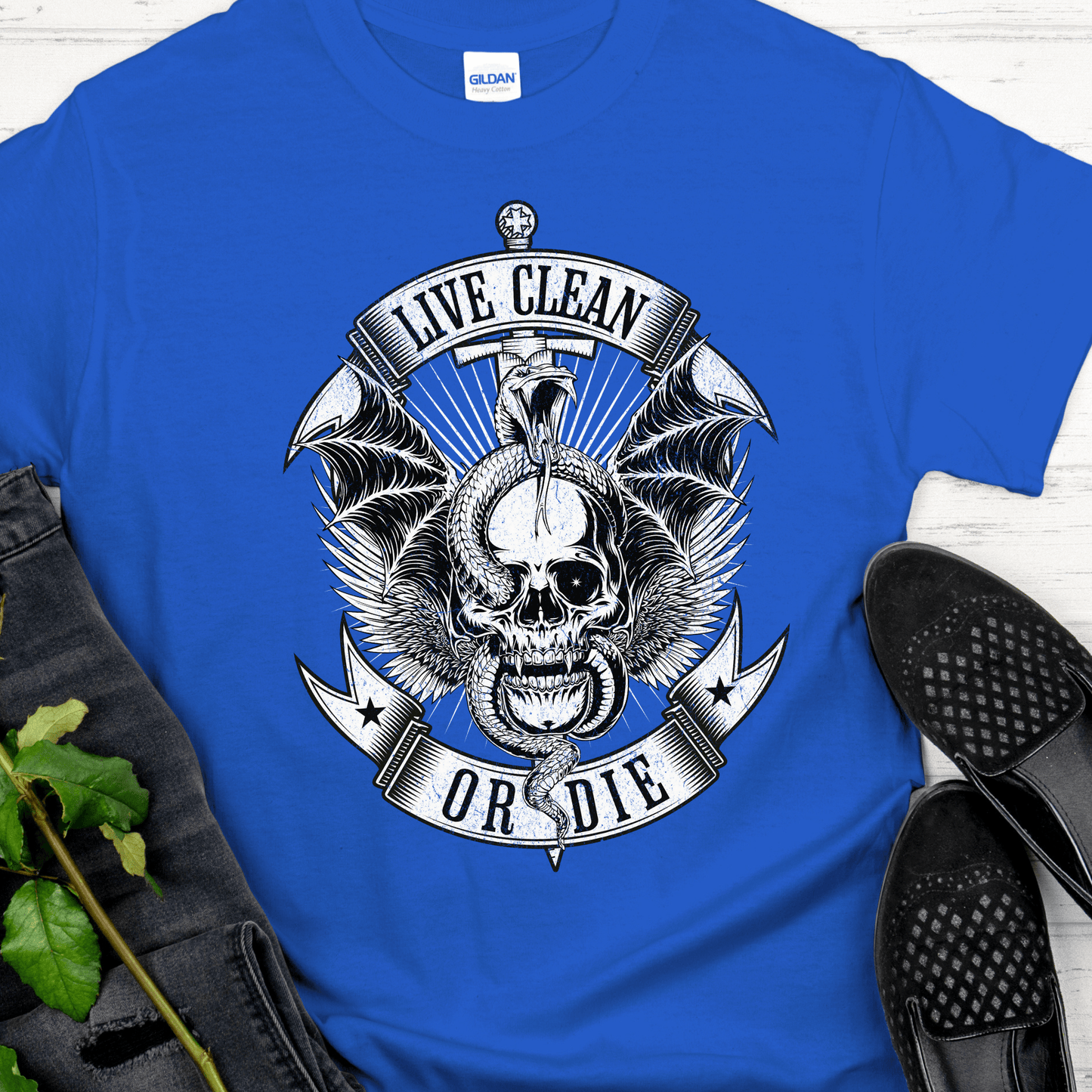 Recovery T-Shirt | Inspiring Sobriety |  Live Clean or Die