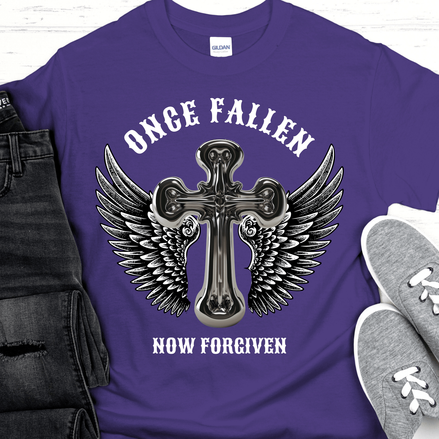 Recovery T-Shirt | Inspiring Sobriety |  Once Fallen Now Forgiven