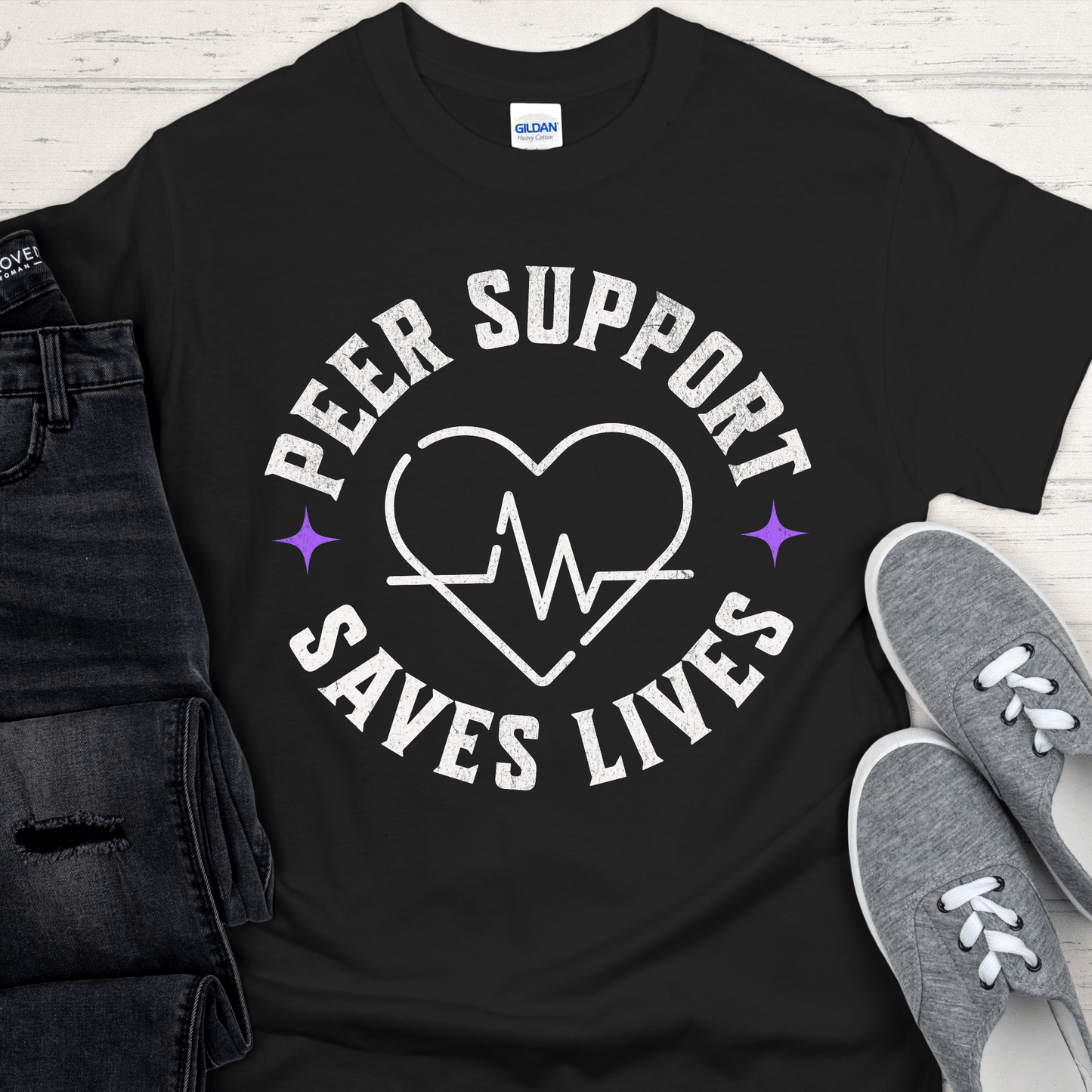 Recovery T-Shirt | Inspiring Sobriety |  Peer Support Saves Lives