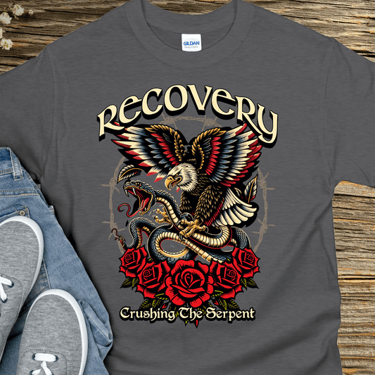 Recovery T-Shirt | Inspiring Sobriety |  Recovery - Crushing The Serpent