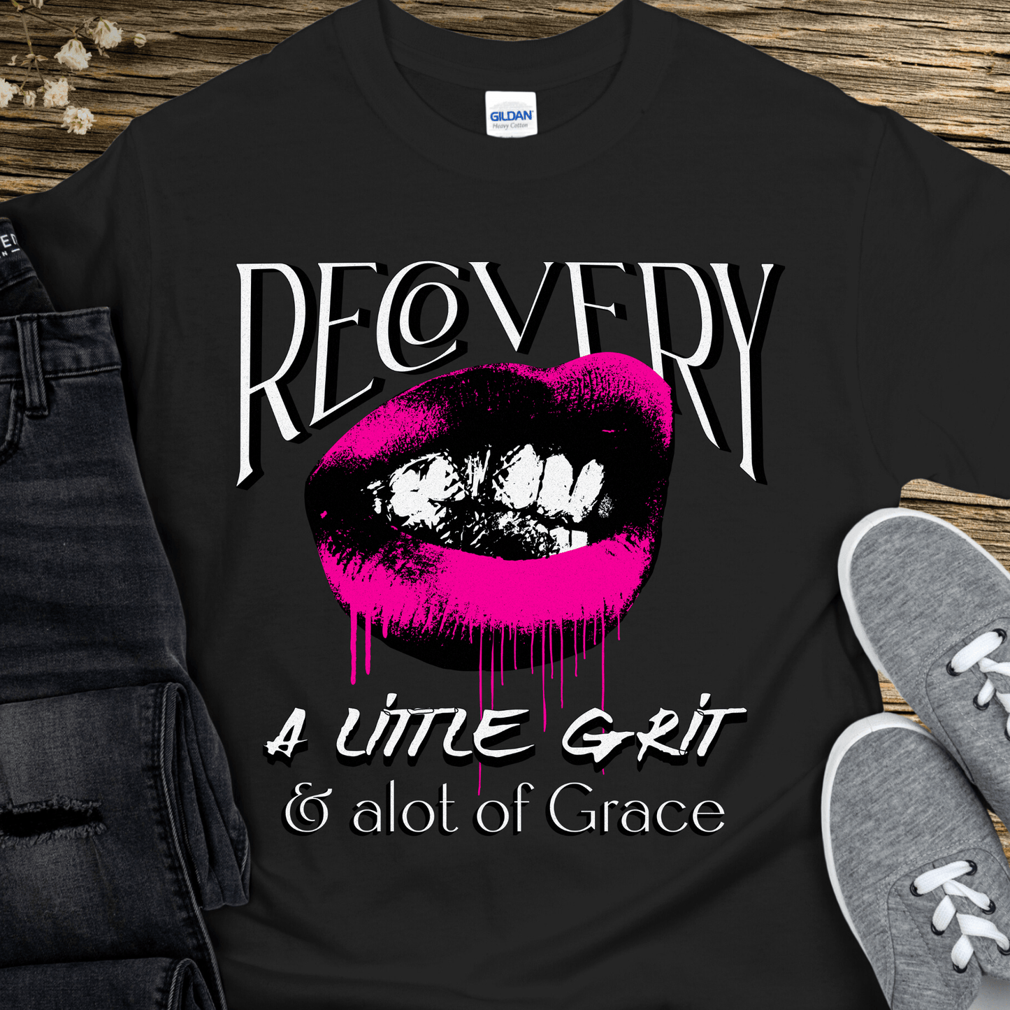 Recovery T-Shirt | Inspiring Sobriety |   Recovery - Grit and Grace