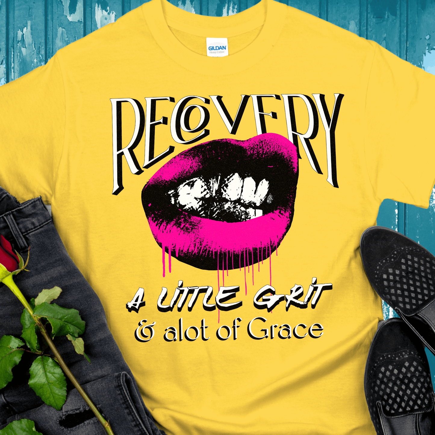 Recovery T-Shirt | Inspiring Sobriety |   Recovery - Grit and Grace