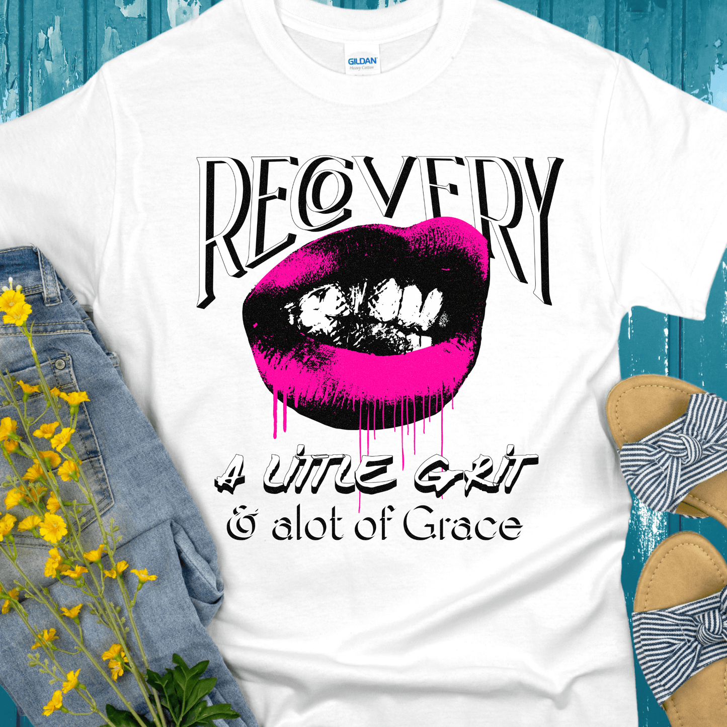 Recovery T-Shirt | Inspiring Sobriety |   Recovery - Grit and Grace