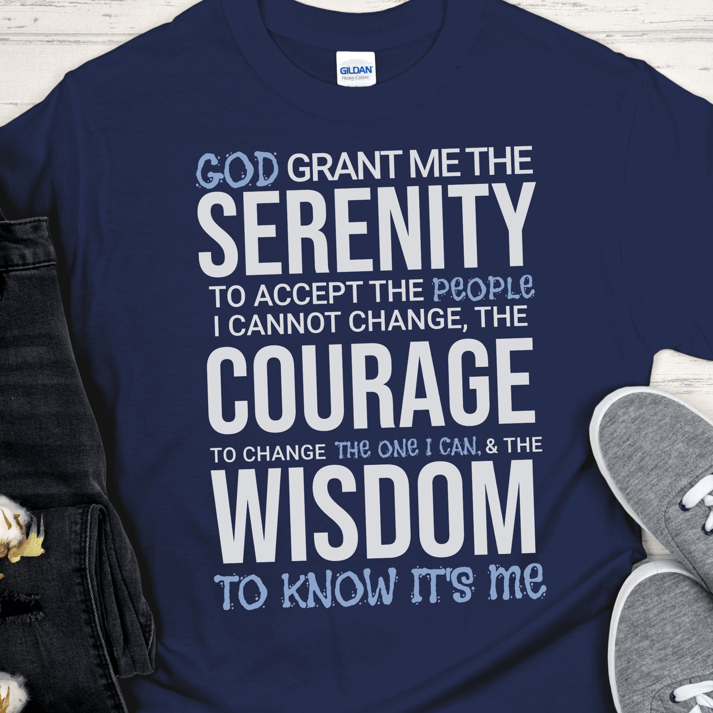Recovery T-Shirt | Inspiring Sobriety |  Serenity Prayer w/ a Twist