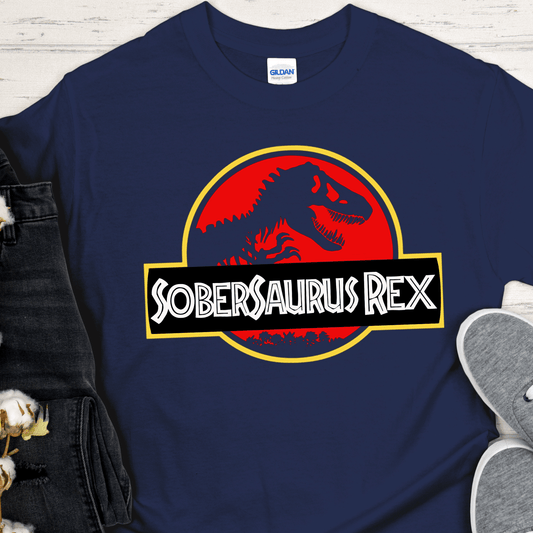 Recovery T-Shirt | Inspiring Sobriety |  Sober-saurus Rex