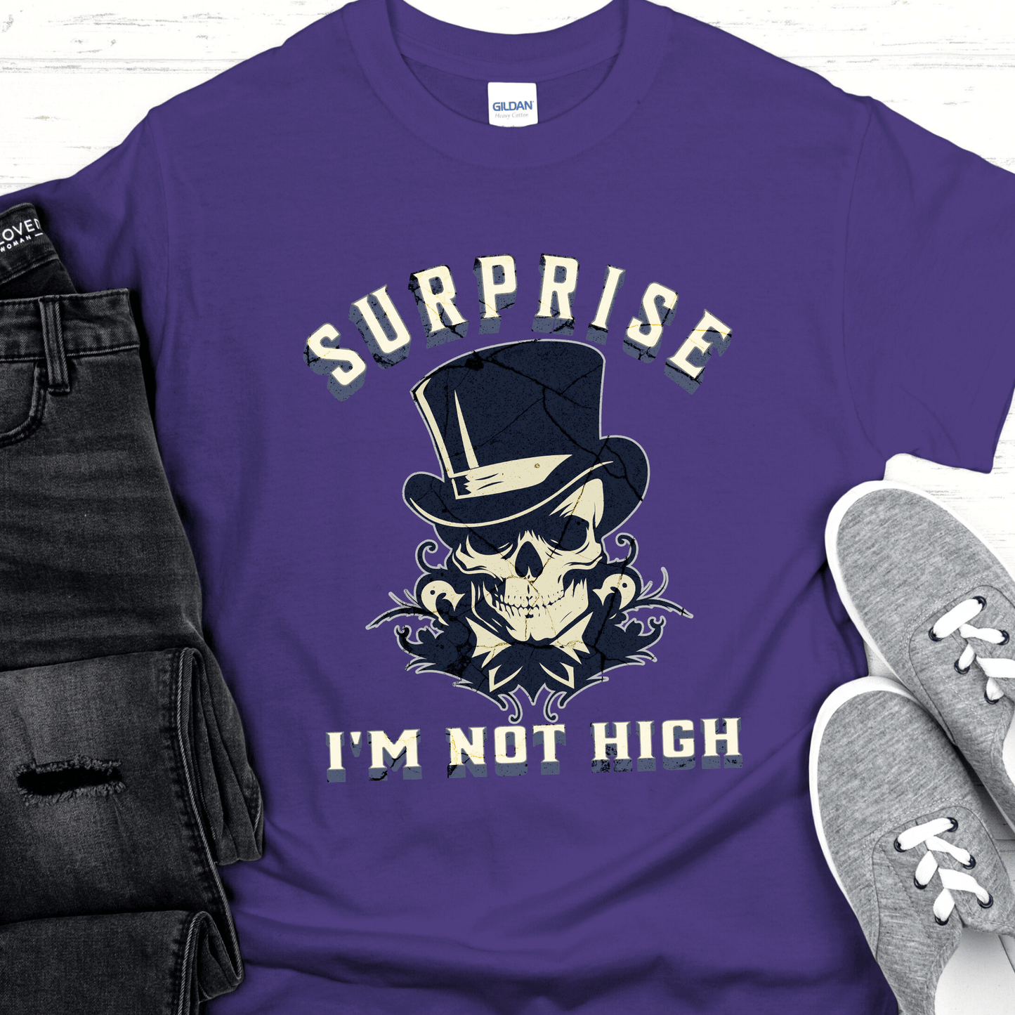 Recovery T-Shirt | Inspiring Sobriety |  Surprise I'm Not High