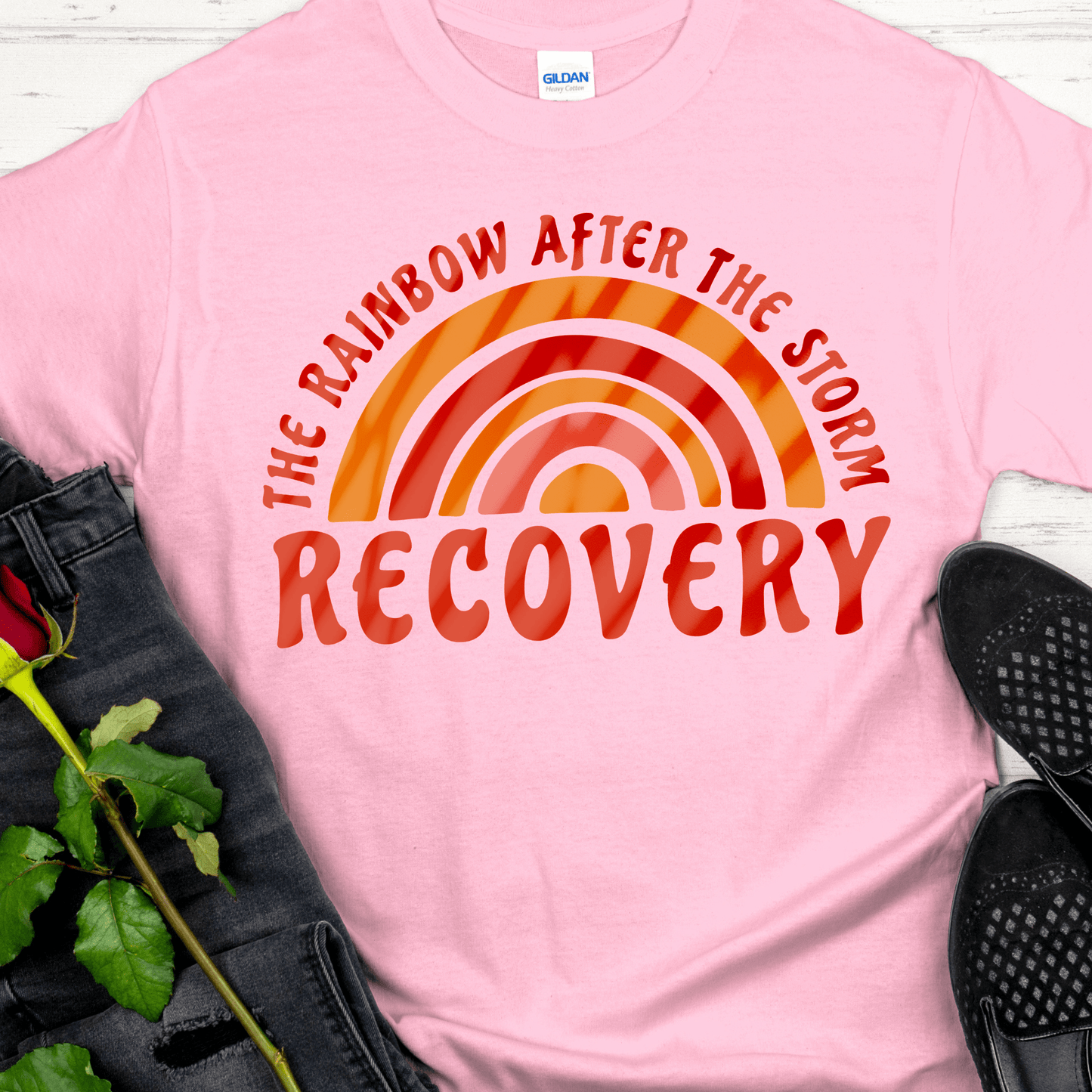 Recovery T-Shirt | Inspiring Sobriety |  The Rainbow After The Storm