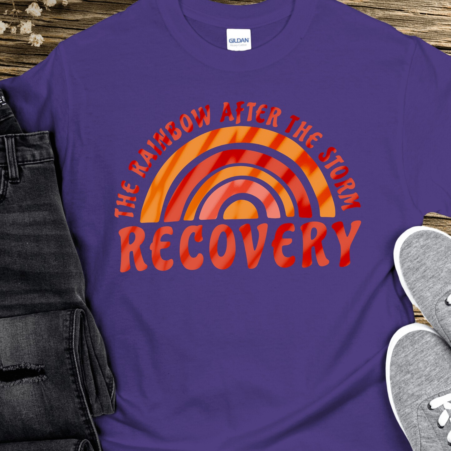 Recovery T-Shirt | Inspiring Sobriety |  The Rainbow After The Storm