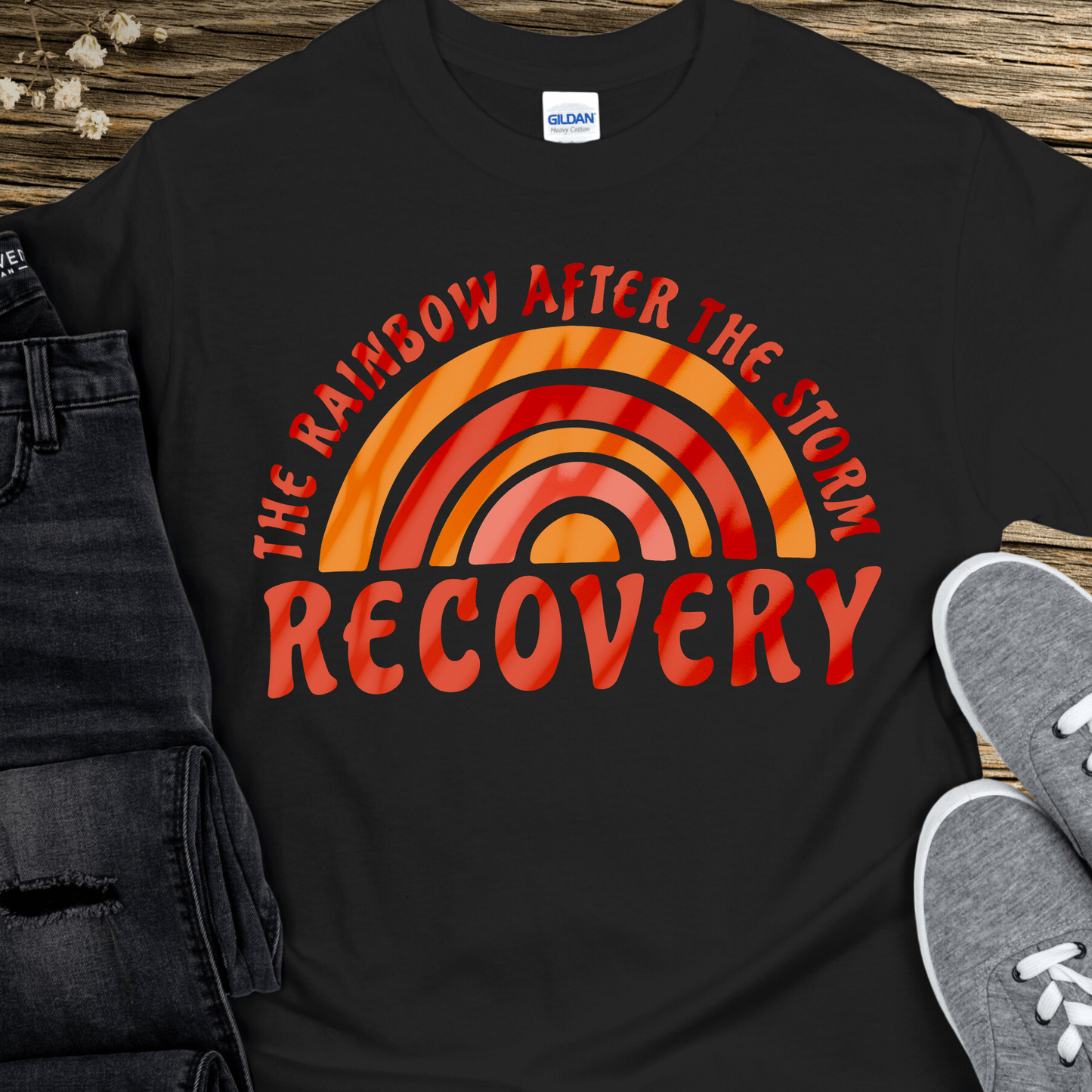 Recovery T-Shirt | Inspiring Sobriety |  The Rainbow After The Storm