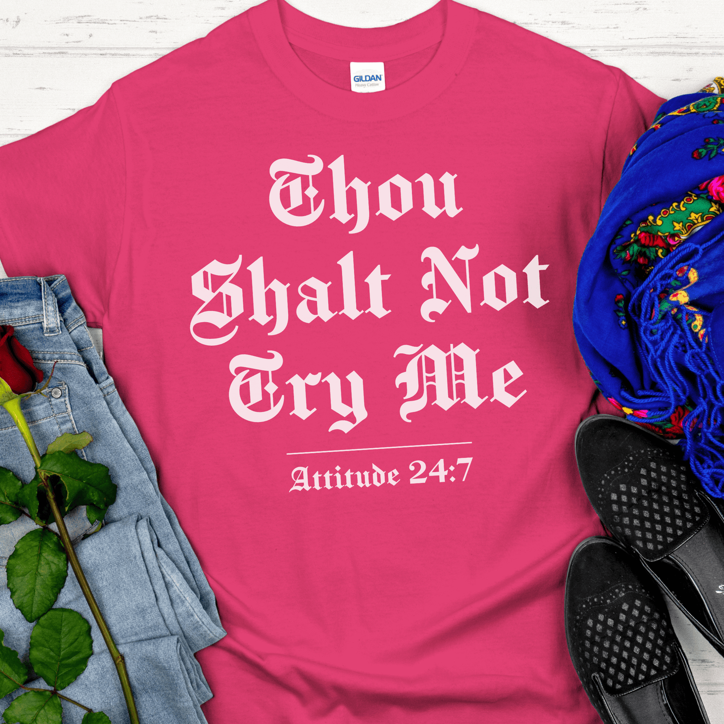 Recovery T-Shirt | Inspiring Sobriety |  Thou Shalt Not Try Me