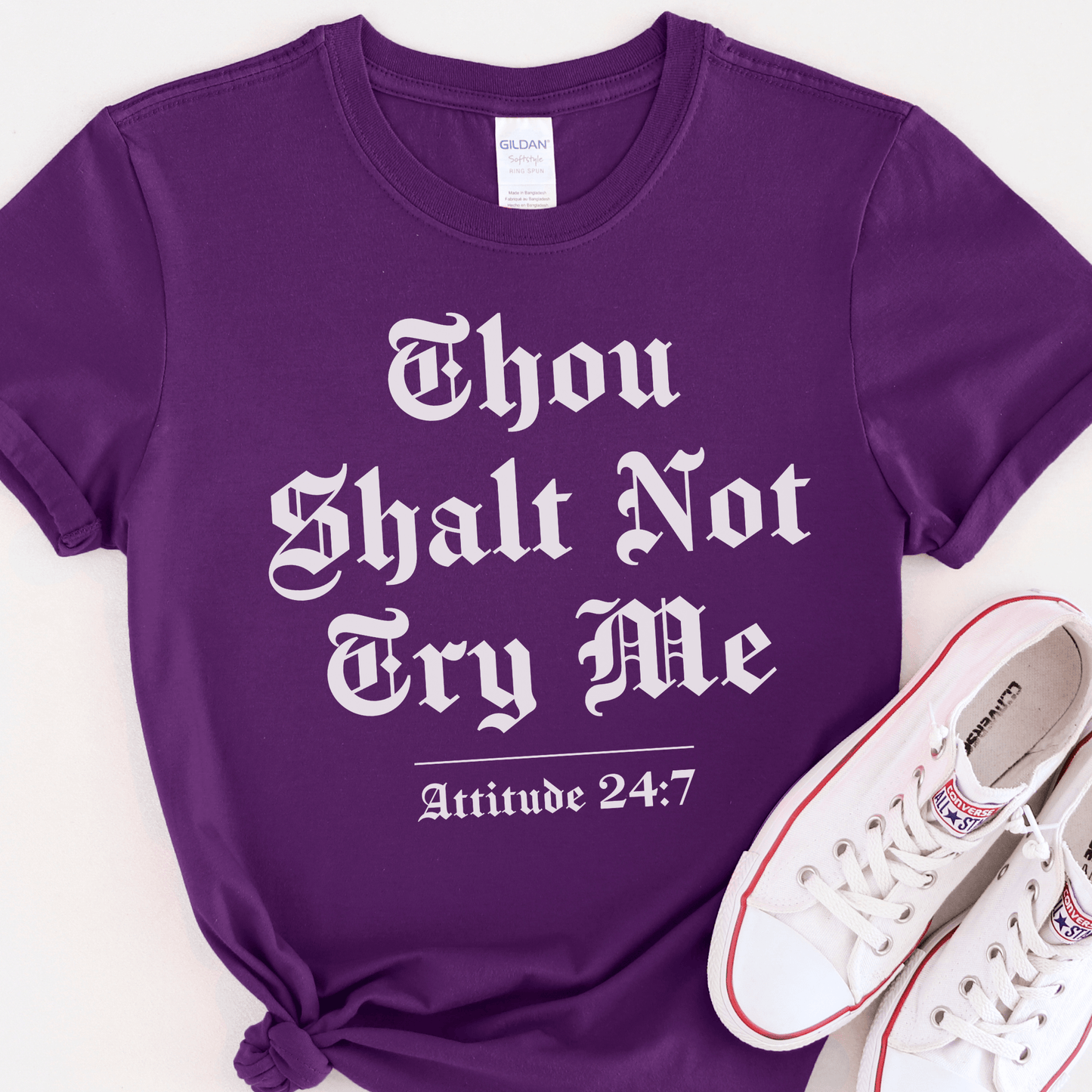 Recovery T-Shirt | Inspiring Sobriety |  Thou Shalt Not Try Me