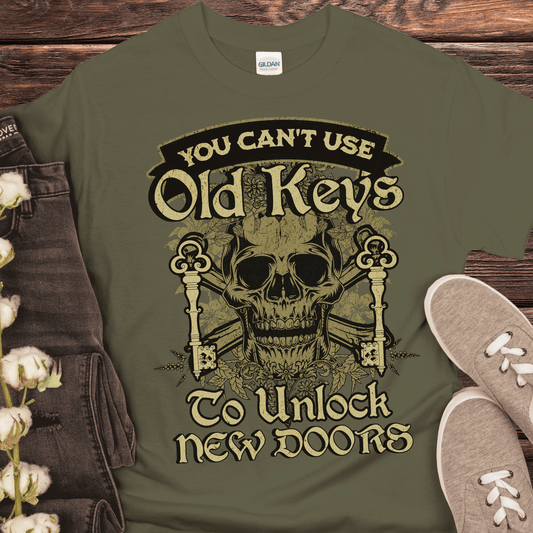 Recovery T-Shirt | Inspiring Sobriety |  You Can't Use Old Keys To Unlock New Doors
