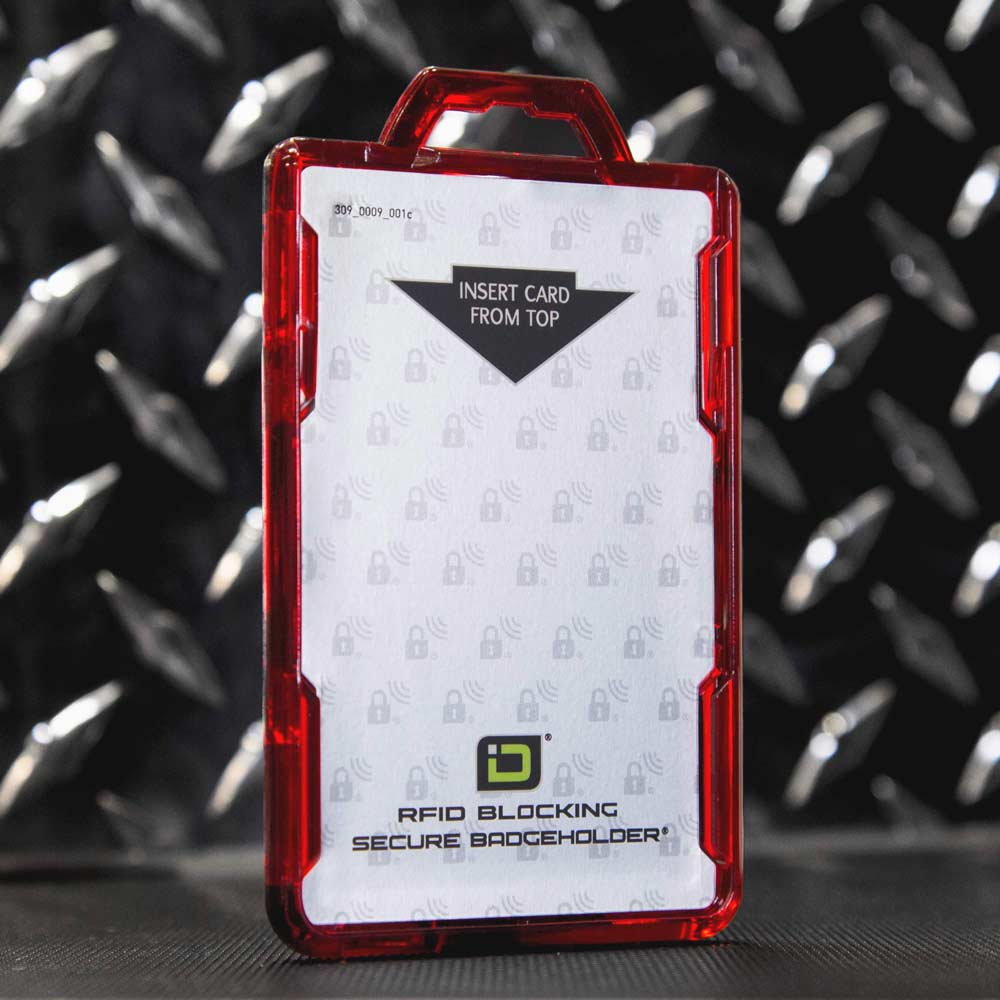 Secure Badge Holder Duolite ® Vertical 2 ID Card Holder, Retractable Reel, and Lanyard Bundle