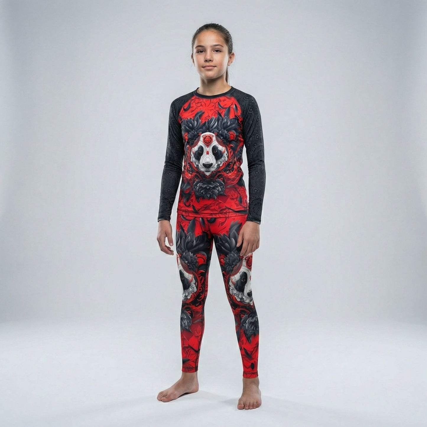 LOTUS PANDA KIDS RASH GUARD