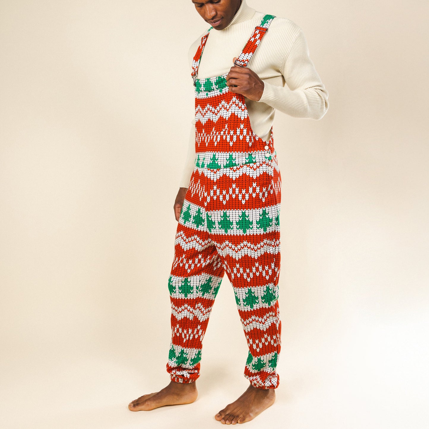 The Red Ryder | Fair Isle Knit Print Pajamaralls®