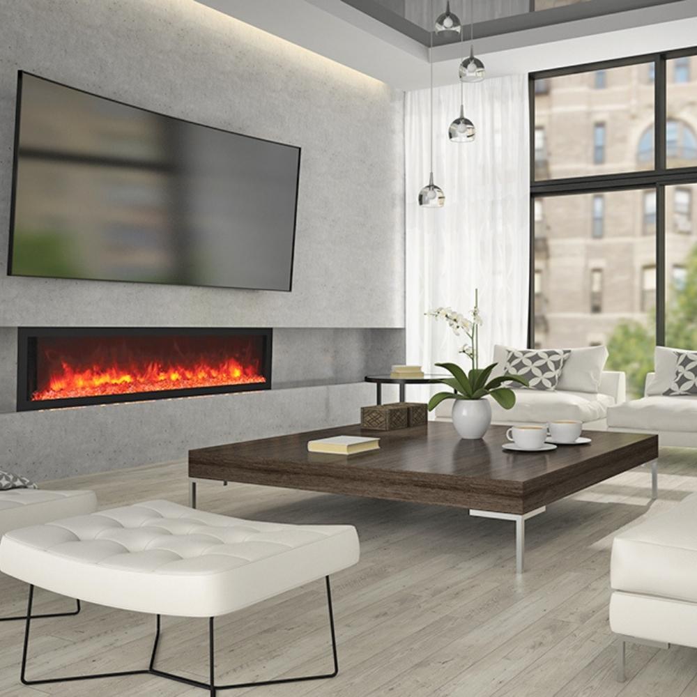 Remii DEEP Full Flame Indoor/Outdoor Frameless Built-in Electric Fireplace