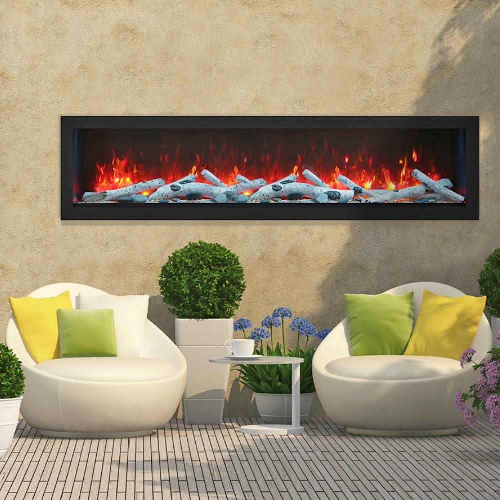 Remii DEEP Full Flame Indoor/Outdoor Frameless Built-in Electric Fireplace