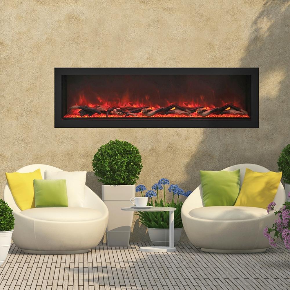 Remii DEEP Full Flame Indoor/Outdoor Frameless Built-in Electric Fireplace