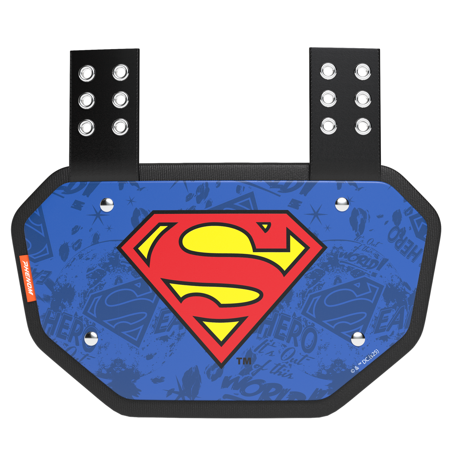 Phenom Elite Football Back Plate - Superman