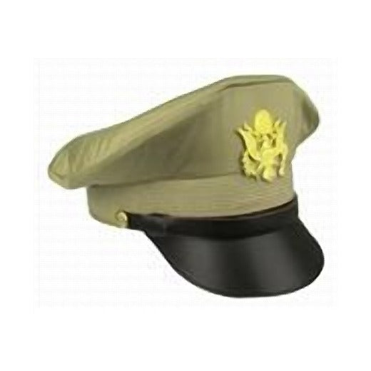 Replica WWII U.S. Army Officer's Crush Cap for Costumes - Khaki/Tan