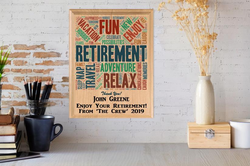 Retirement Gift Plaque - Personalized