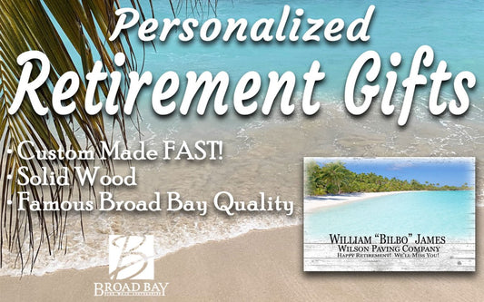 Retirement Gift Plaque PERSONALIZED Signable Beach Theme Sign Plaque