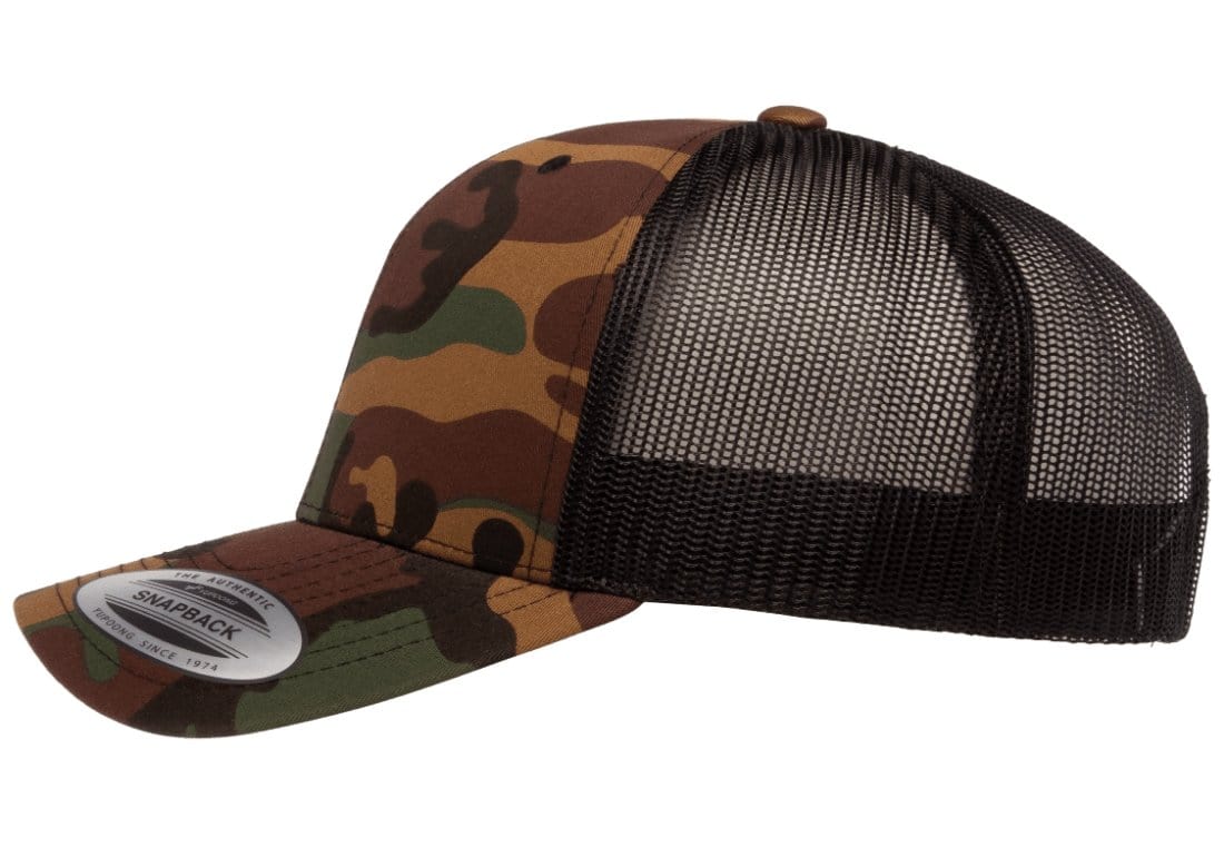 Retro Snapback Trucker Flexfit Cap Camo