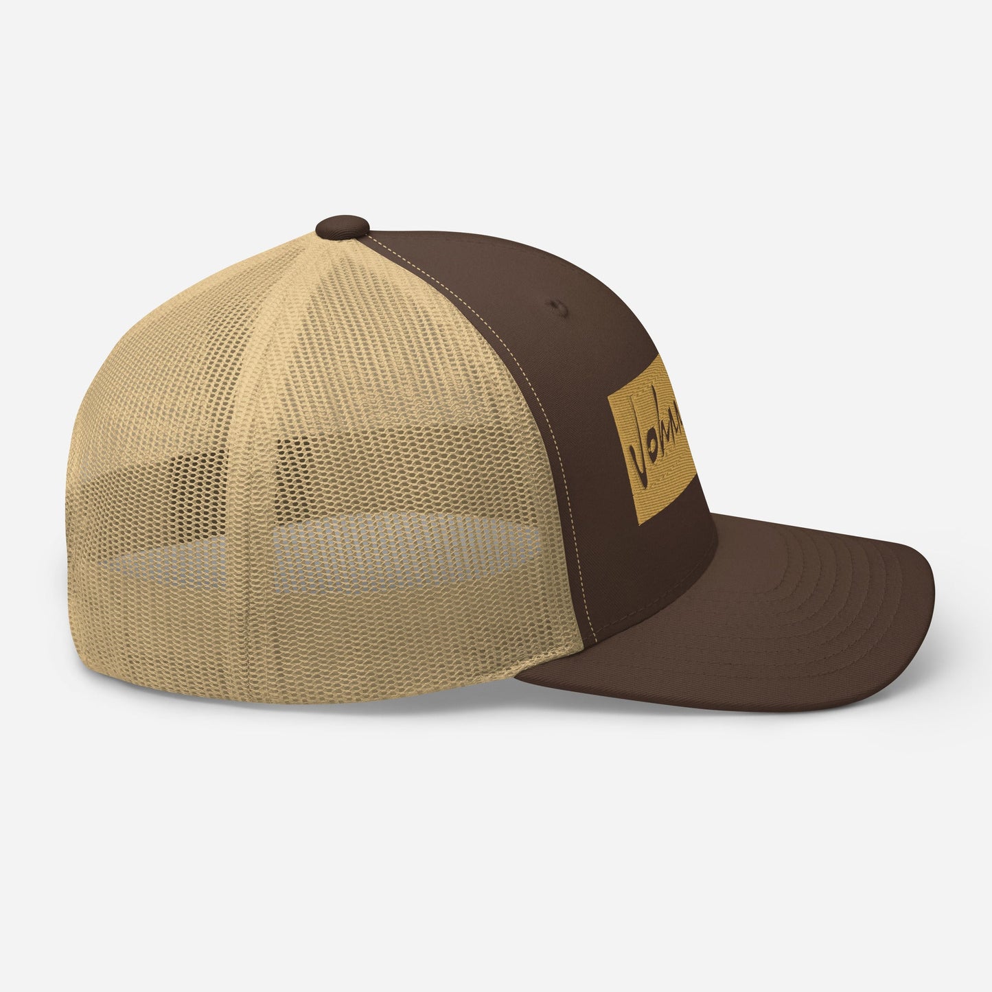 Block Logo Trucker Cap || Sand