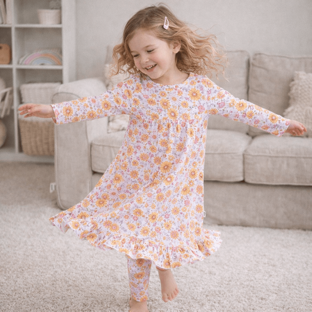 Retro Vintage Flowers Boho Dress