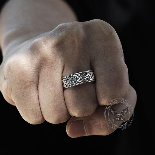 Retro Classic Pattern Stainless Steel Ring