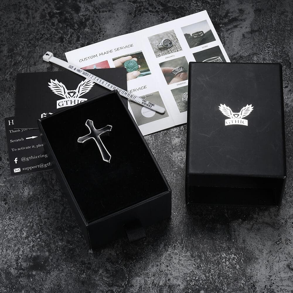 Retro Cross Stainless Steel Punk Ring