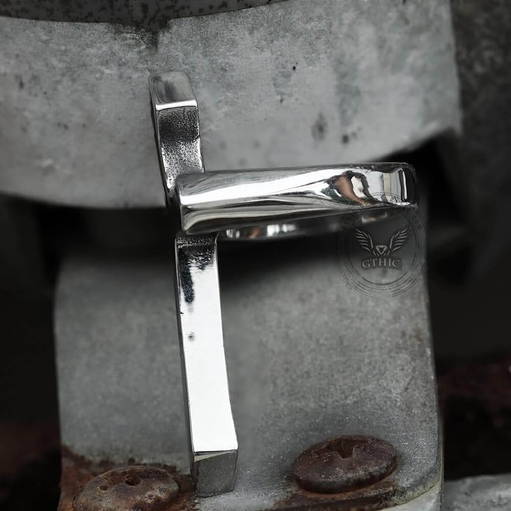 Retro Cross Stainless Steel Punk Ring