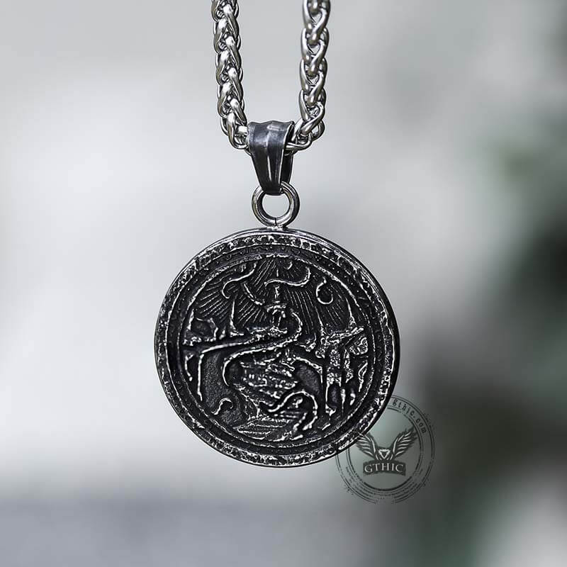 Retro Cthulhu Octopus Stainless Steel Marine Pendant