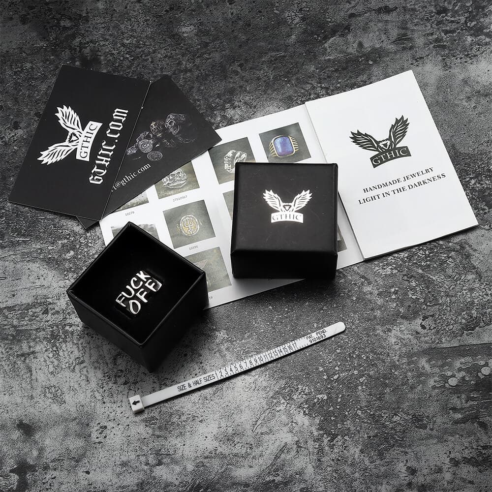 Retro FUCK OFF Stainless Steel Ring