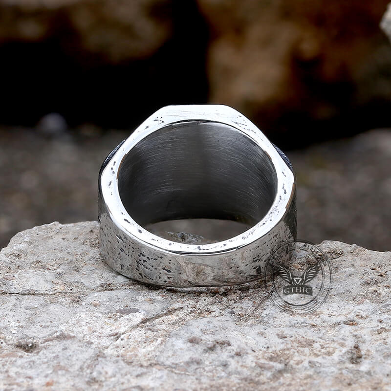 Retro Greek Cross Stainless Steel Ring