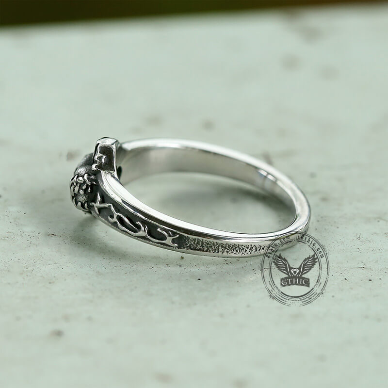 Retro Sacred Heart Of Jesus Stainless Steel Ring