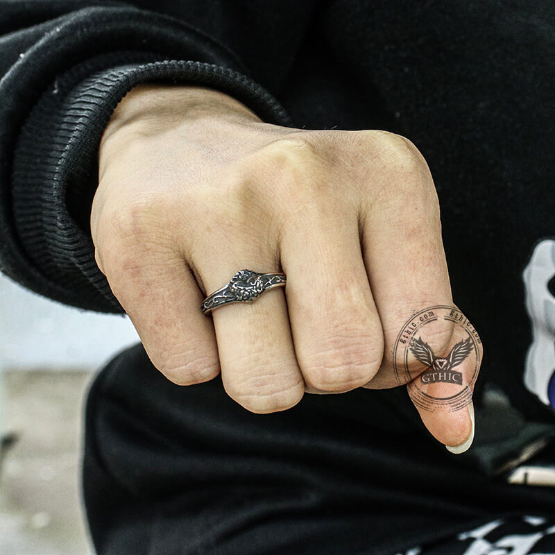 Retro Sacred Heart Of Jesus Stainless Steel Ring