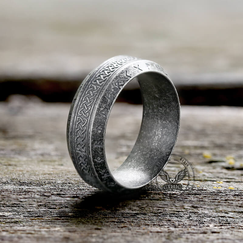 Retro Tree Of Life Knot Stainless Steel Viking Ring