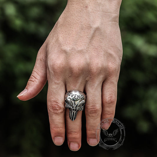 Revenge Skull Death Stainless Steel Ring