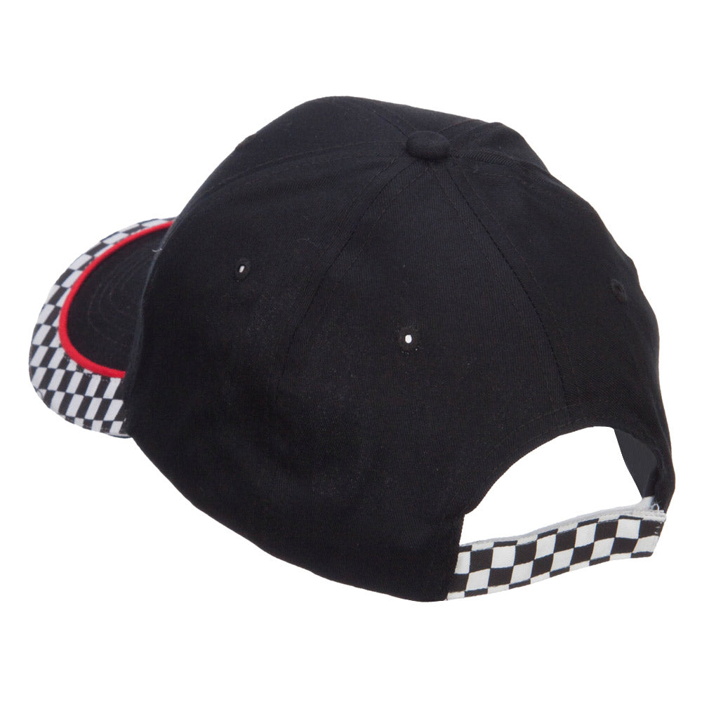 Racing Flag Print Cotton Cap