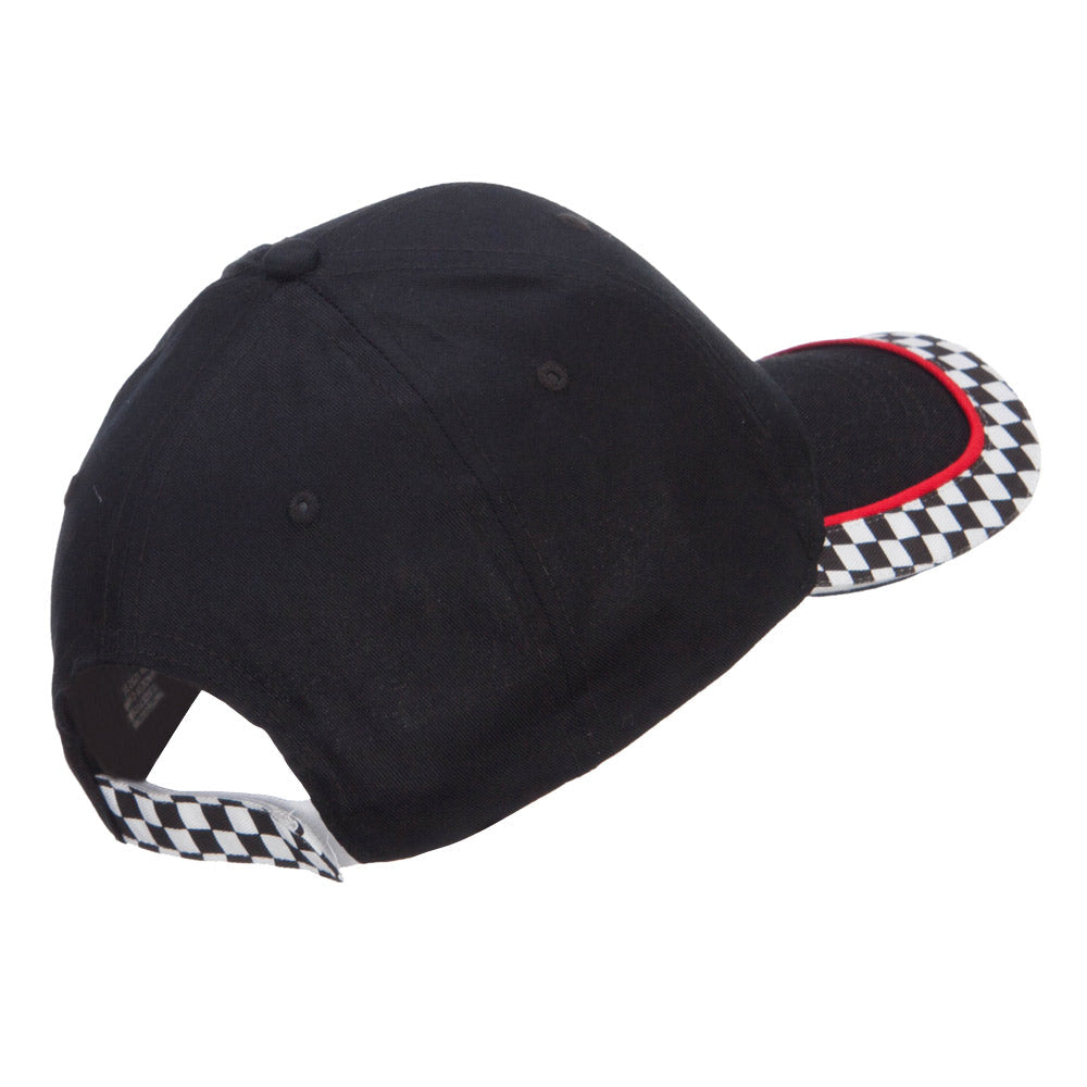 Racing Flag Print Cotton Cap