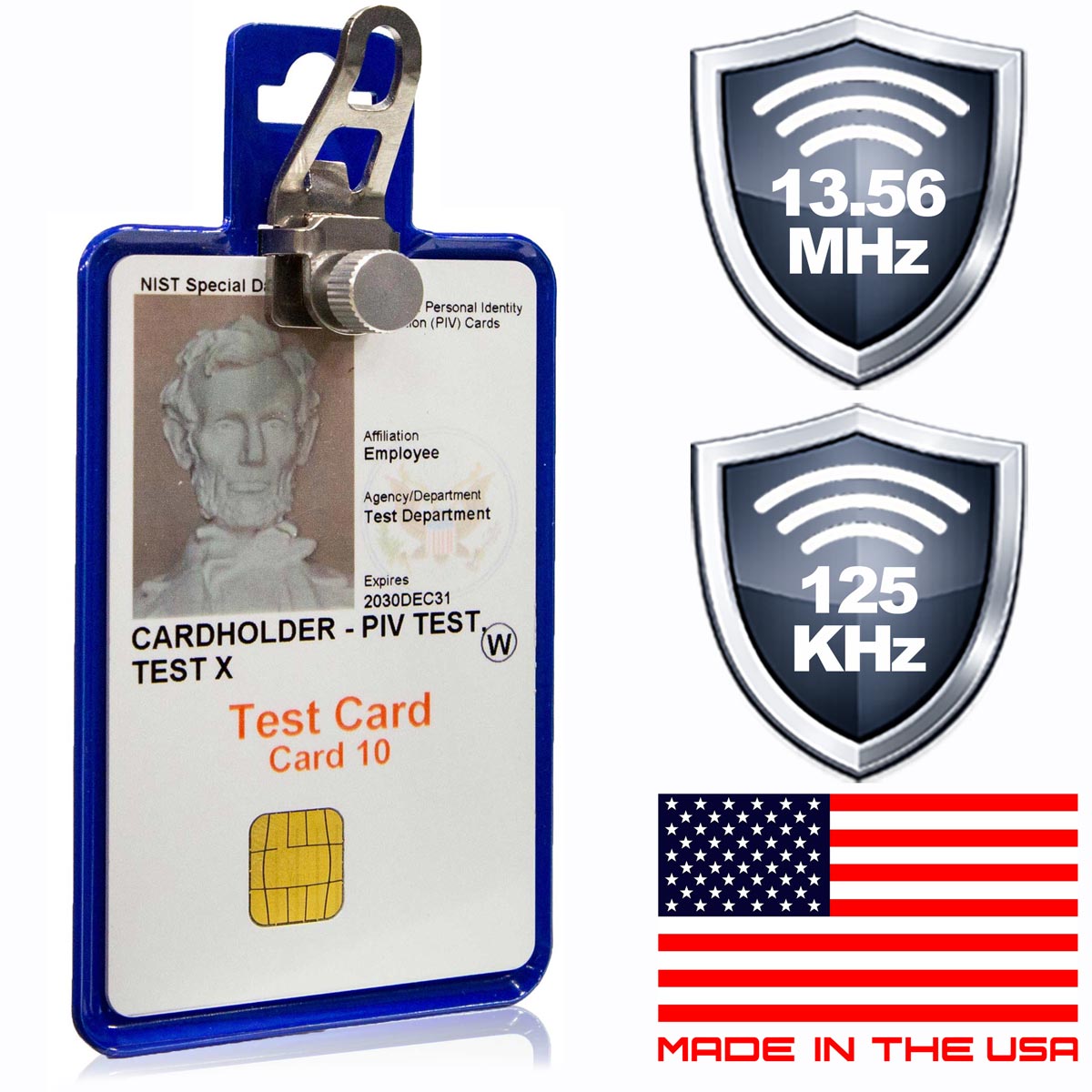 All Metal Magnetic Badge Holder - RFID Secure Badge Holder Genesis™ with BloxProx™