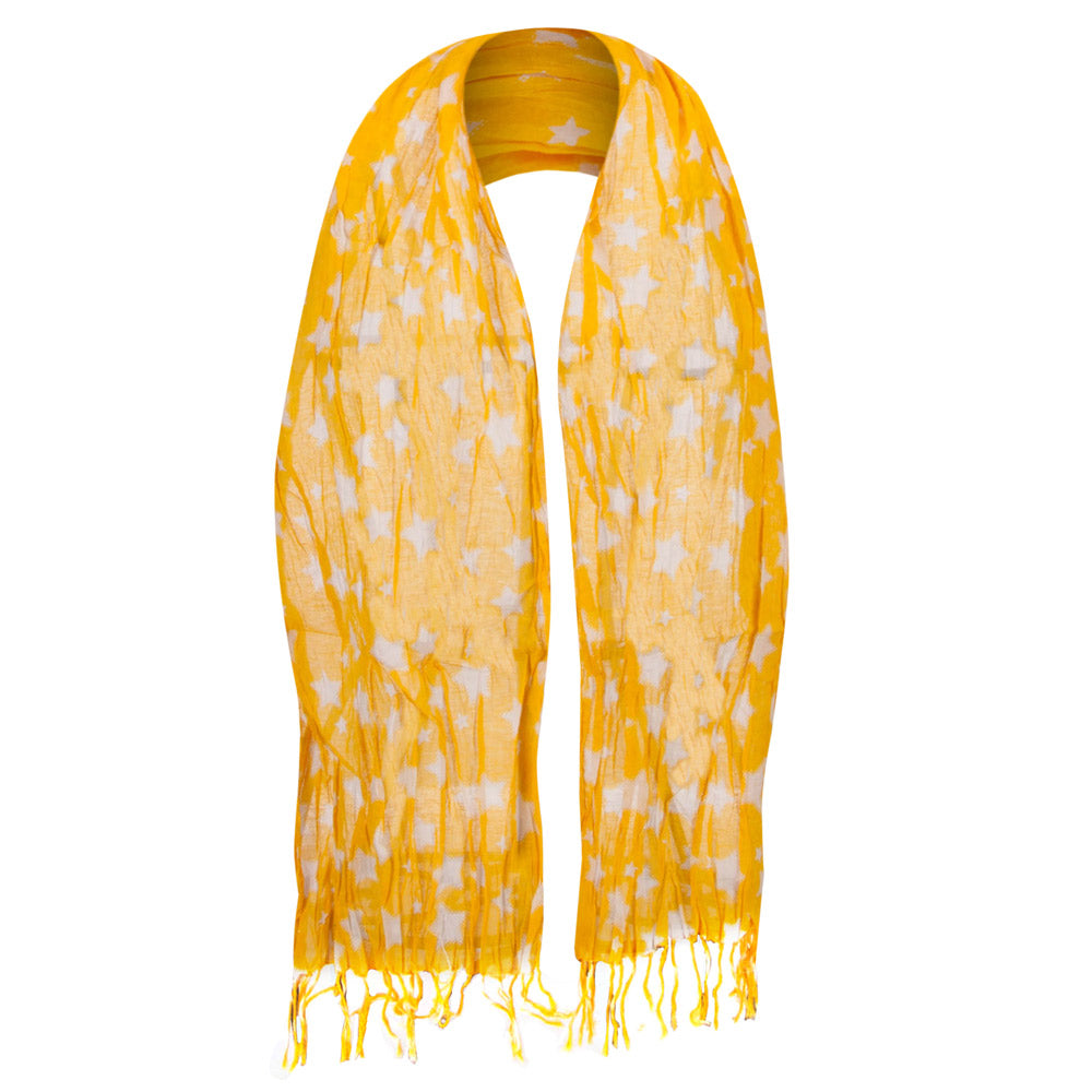 Cotton Scarf with Stars