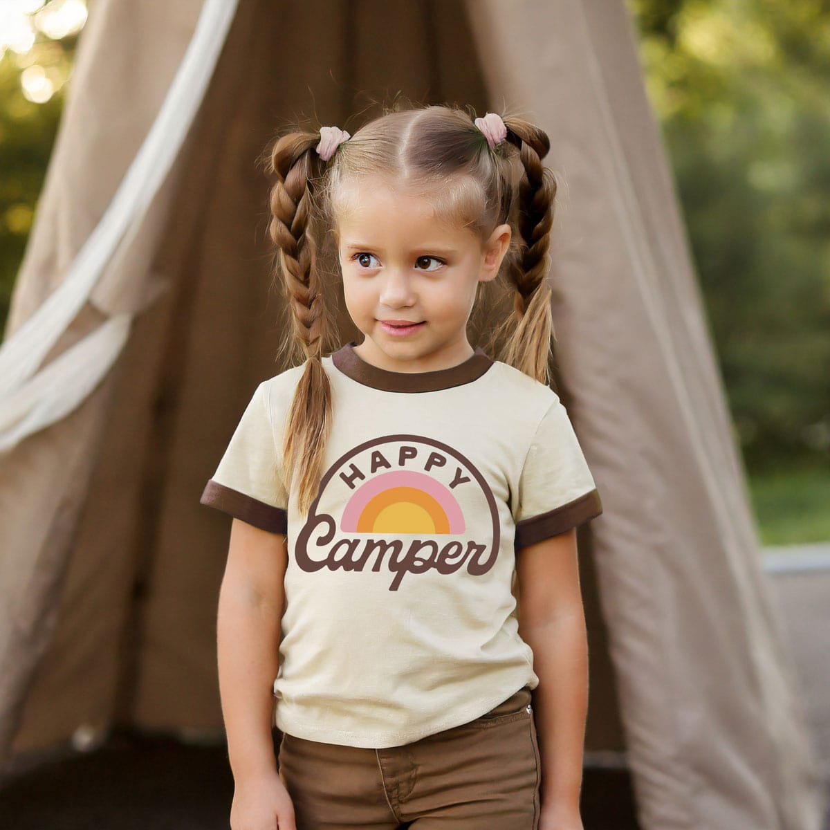 Happy Camper Vintage Ringer (Youth)